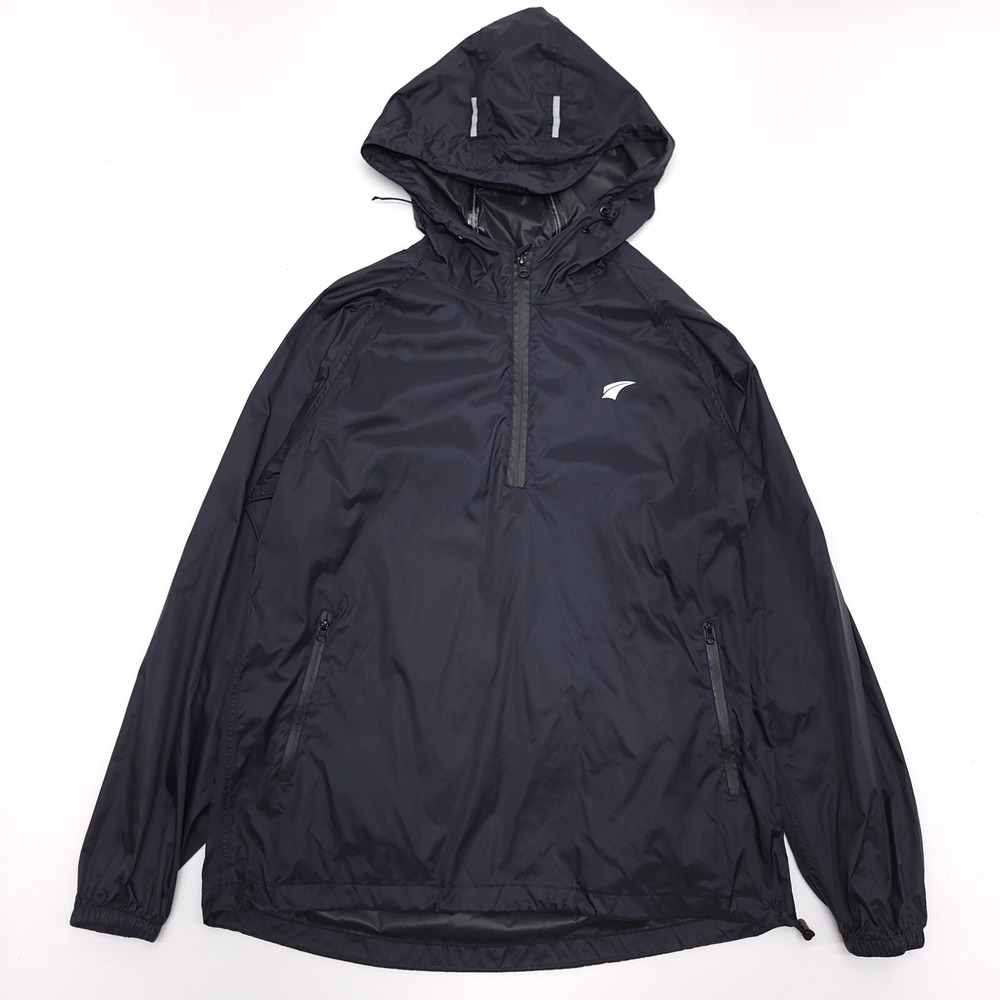 EZRUN Men's M Waterproof Hooded Rain‎ Jacket Lightweight Packable Black